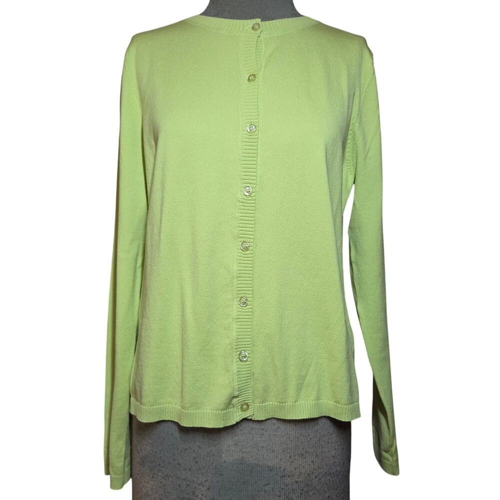 Silk Blend Cardigan Sweater Size Large